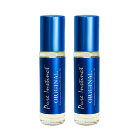 Pure Instinct Roll-On bottle front, unisex pheromone-infused fragrance for daily wear.