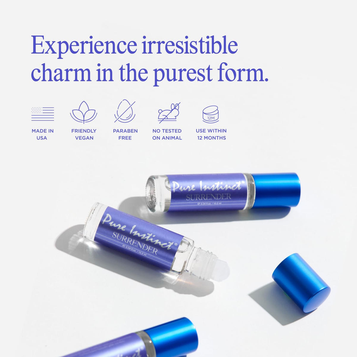 Pure Instinct SURRENDER travel-size 0.34oz bottle for discreet carry