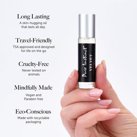 Pure Instinct Velvet alcohol-free formula delivering a concentrated scent experience.