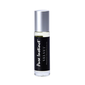 Pure Instinct Velvet bottle close-up showing premium, travel-friendly aroma.