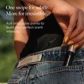 Pure Instinct Velvet heart notes include plum and rose for a fruity floral impression.