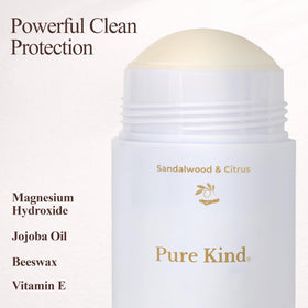Pure Kind deodorant tallow packaging showcases clean, aluminum-free formula perfect for daily use