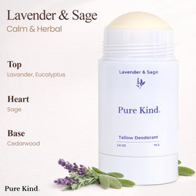 Pure Kind Lavender Sage scent release with calming herbal notes.