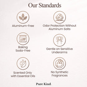 Pure Kind jojoba oil beeswax and vitamin E hydrate and support skin resilience.