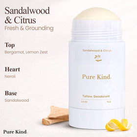 Pure Kind unisex natural deodorant suitable for men and women with gentle care
