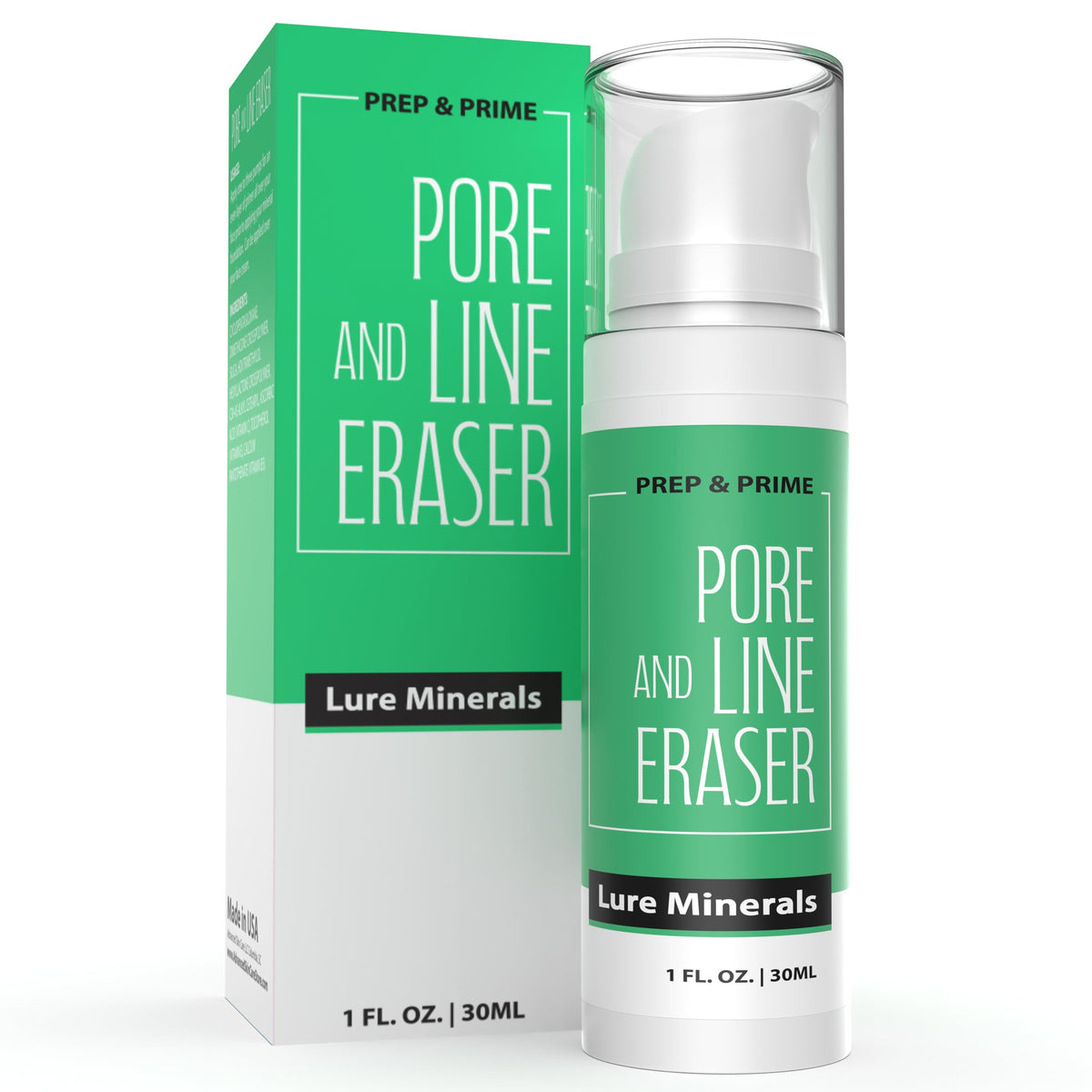 Dispense shot of Pure Minerals Foundation Primer in packaging