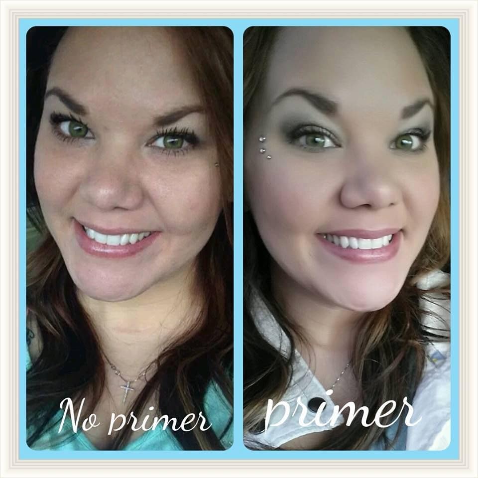 Swatches of Pure Minerals Foundation Primer showing natural tones