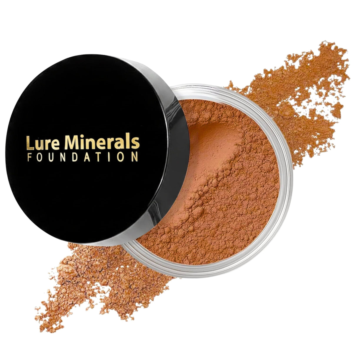Pure Minerals Lure Bronze Warmth bronzer jar close-up showing buildable sun-kissed color