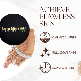Pure Minerals Lure Minerals natural ingredients highlight earth minerals and clean formula