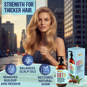 Pure Nature Lux Spa Biotin Shampoo for fine hair delivers light lift and clean feel