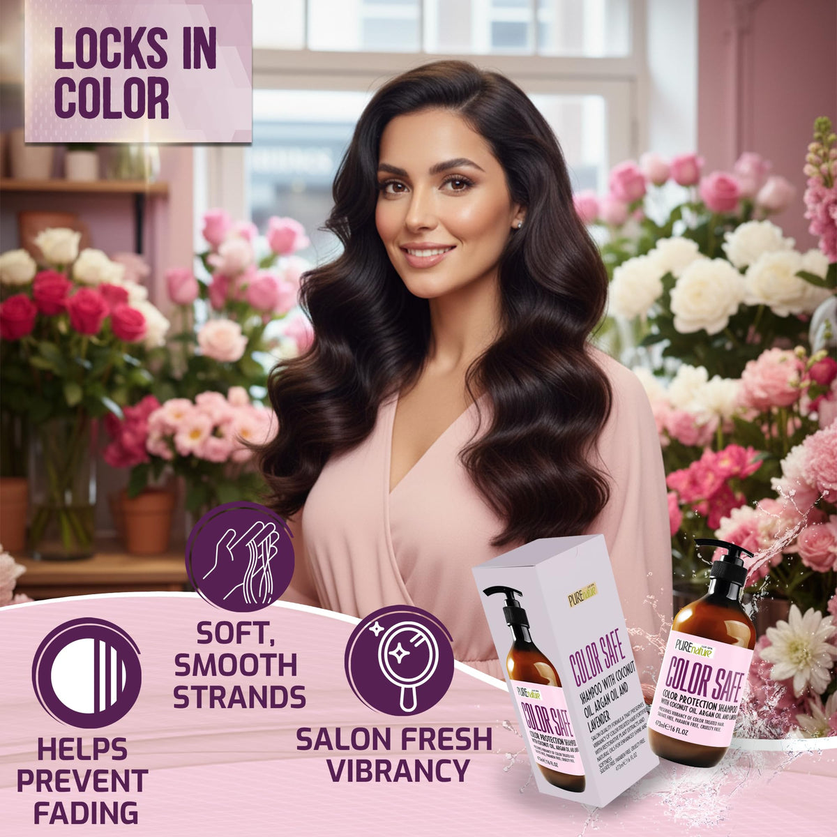 PURE NATURE LUX SPA botanical extracts soothe scalp and protect shine