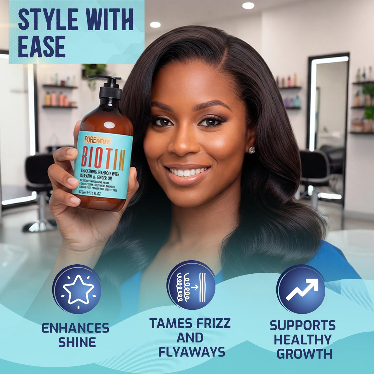 Pure Nature Lux Spa cruelty free biotin shampoo for mindful grooming