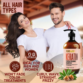 Pure Nature Lux Spa Keratin Shampoo color-safe formula for dyed hair