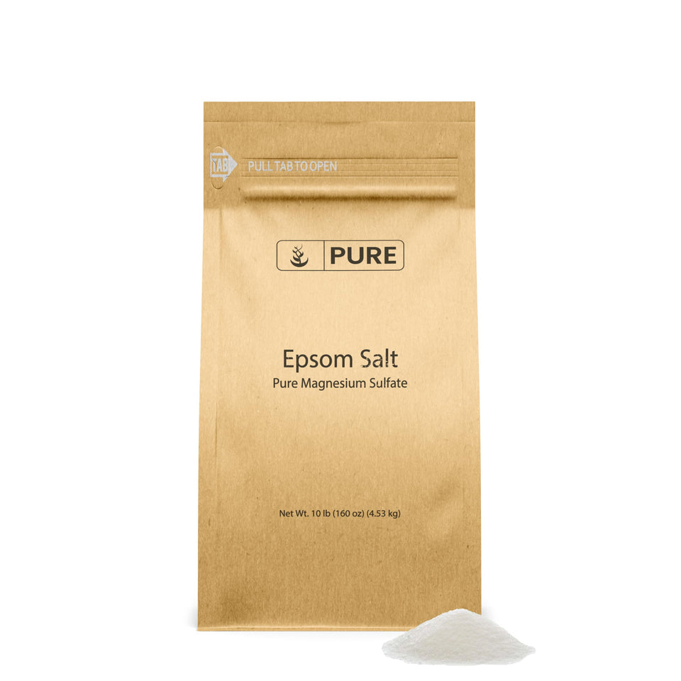 Pure Original Ingredients Epsom Salt 10lb bag for a relaxing soak.