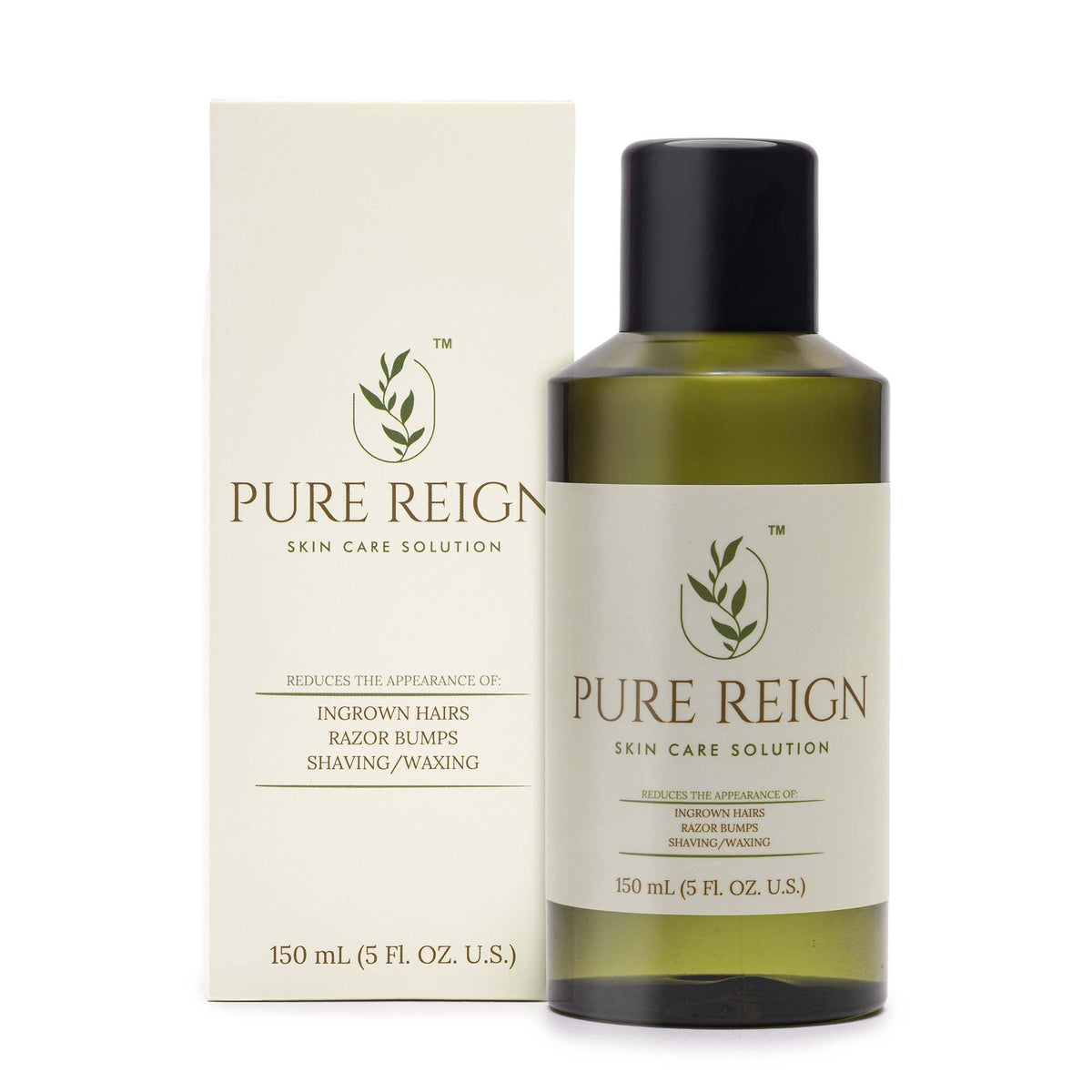 Pure Reign Skin Solution bottle for post shave care and smoother skin.