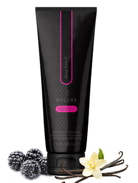 Pure Romance Vuluxe shaving cream foaming lather forming on skin for a smooth glide