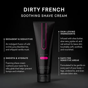 Vuluxe bottle with shea butter and jojoba oil for skin hydration