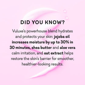 Foamy Vuluxe texture delivering gentle, even coverage across skin