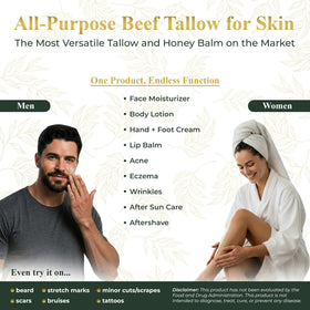 Pure Truth grass-fed beef tallow sourcing label highlights quality