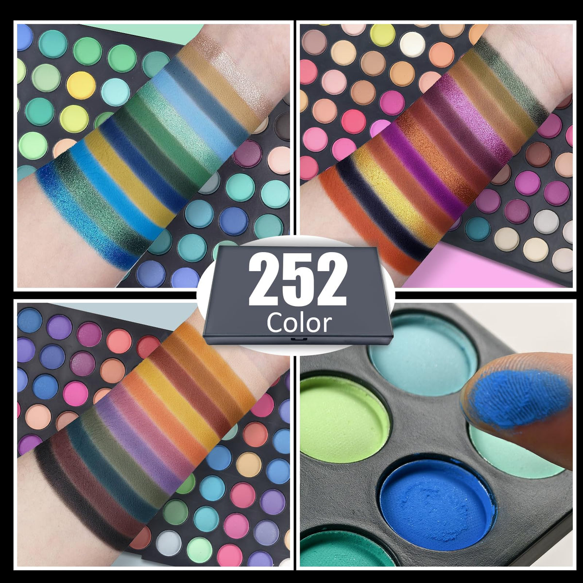 Blush powders complement eye shades in Pure Vie 252 colors