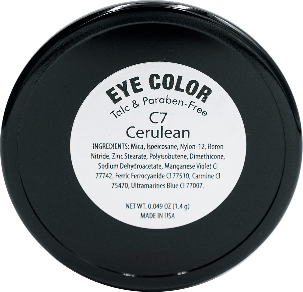 Pure Ziva cerulean blue swatch on skin shows depth and velvet matte finish.