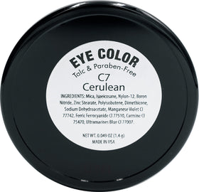 Pure Ziva cerulean blue swatch on skin shows depth and velvet matte finish.
