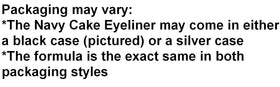 Pure Ziva matte navy cake eyeliner swatch on skin shows rich color.