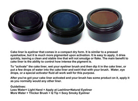 Pure Ziva pressed navy eyeshadow compact adds matte lid color.