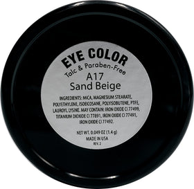 Pure Ziva Sand Beige eye swatch showing neutral pigment for versatile looks