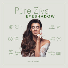 Pure Ziva Smokey Plum brush application demonstrates easy blending