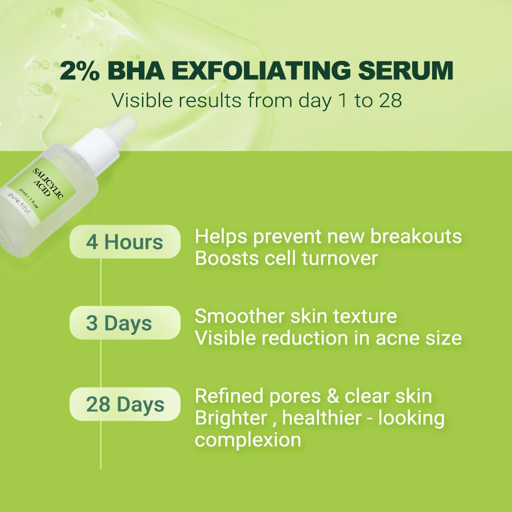 pure.tiful 2% serum texture swirl highlights smooth application and oil control.