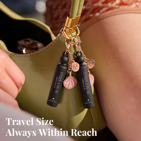 PUREAMOR Amber Noir two-pack keychain set handy on the go.
