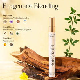 PUREAMOR Santal Luxe bottle-pour captures a long-lasting parfum ideal for all-day presence.