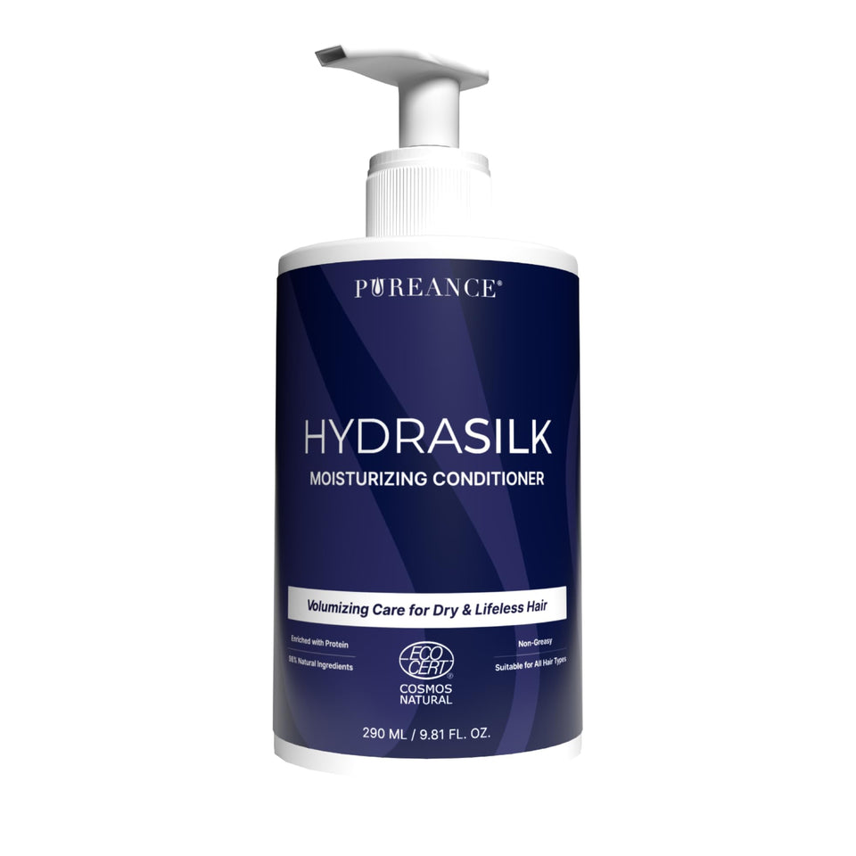 PUREANCE Hydrasilk bottle closed, ready for daily hydration and easier detangling.