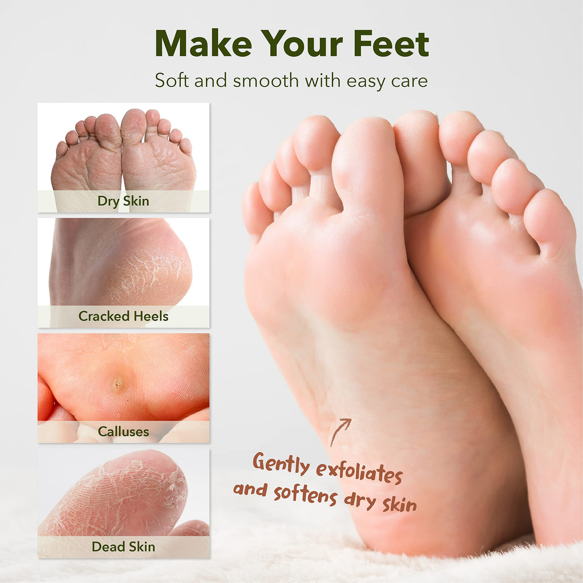 Purederm botanical ingredients with lemon and honey nourish feet.