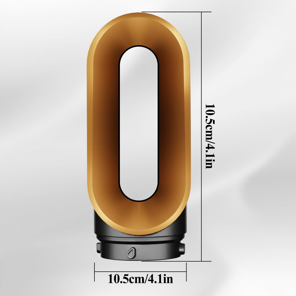 PUREGUST close-up of gold nozzle, precise fit for Dyson Airwrap