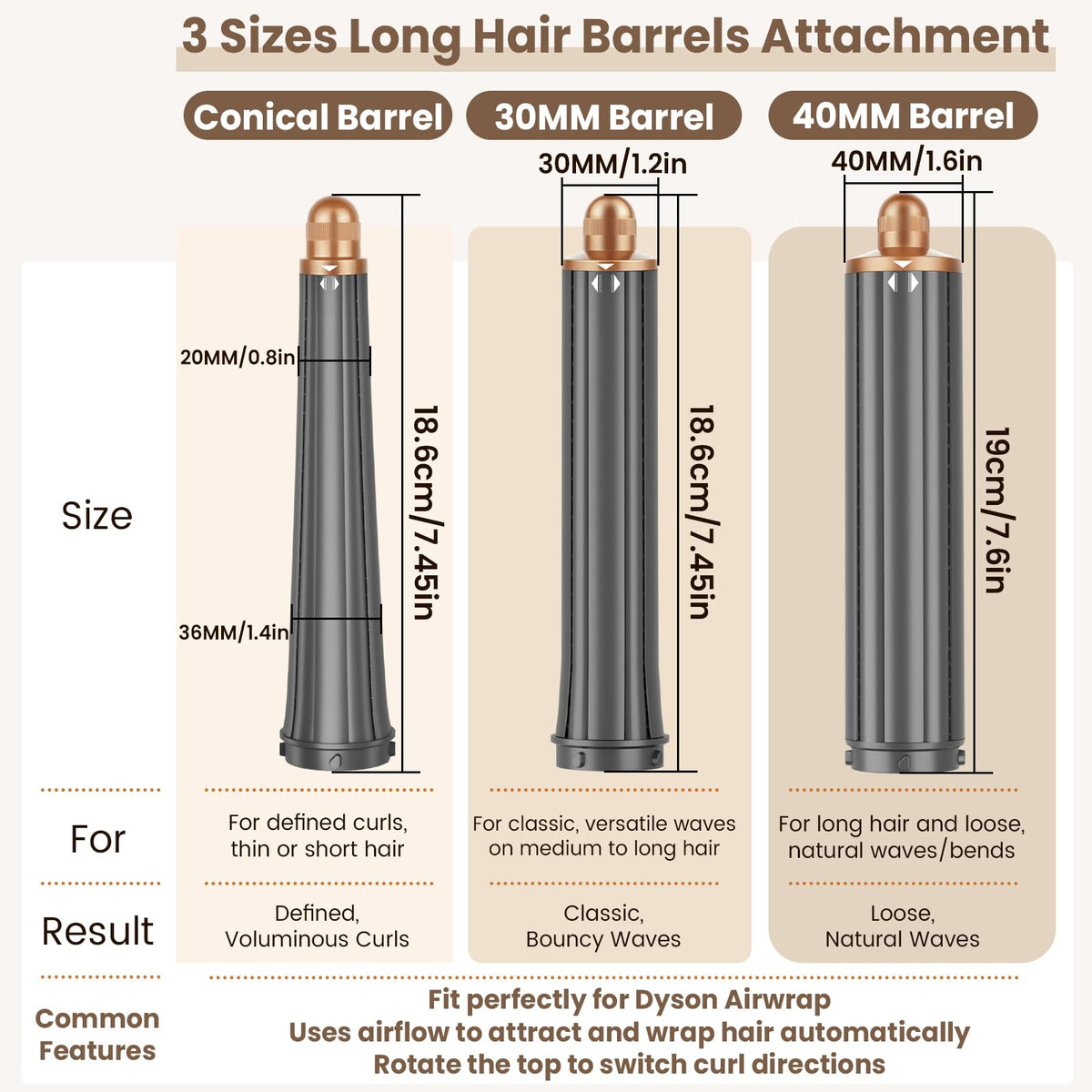 Puregust conical barrel delivers tight curls with Dyson Airwrap