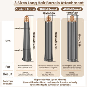 Puregust conical barrel delivers tight curls with Dyson Airwrap