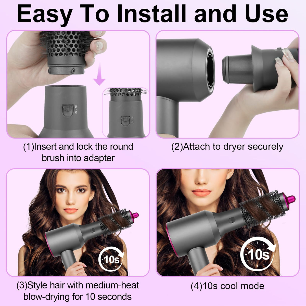 PUREGUST kit includes brush attachment and magnetic adapter for versatile use.