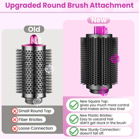PUREGUST rose large round volumizing brush with HS08 fit for buoyant waves on damp hair