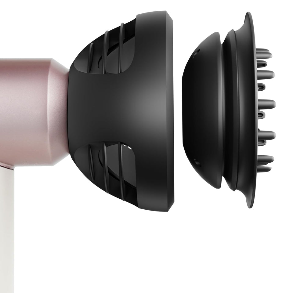 PUREGUST Wave Curl Diffuser on Dyson Supersonic showing focused airflow for smooth waves