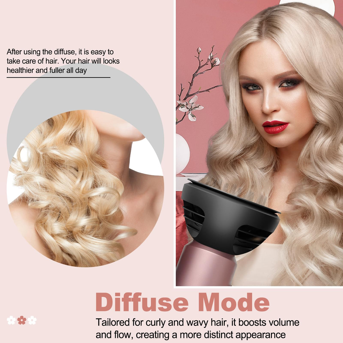 PUREGUST Wave Curl Diffuser included in the pack for easy setup