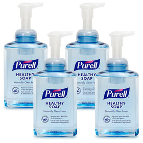 Purell CRT Healthy Soap foam bottle top with convenient pump for easy handwashing.