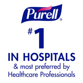 Purell Healthy Soap dispenser-ready refill shown in an office setting for quick restocking