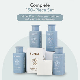 Purely Coastal Cleanse conditioner bottle for bulk guest bathrooms