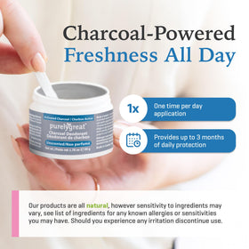 Purelygreat Charcoal Deodorant family-use friendly design suitable for all genders.