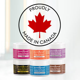 Purelygreat cream deodorant application demonstrating smooth, residue-free glide.