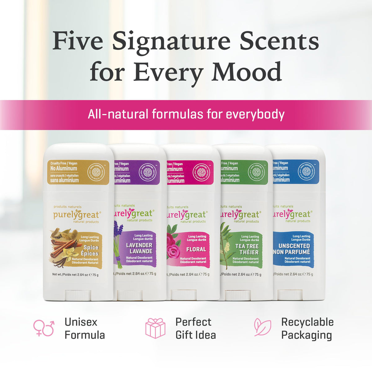 Purelygreat recyclable packaging—eco-friendly outer packaging.