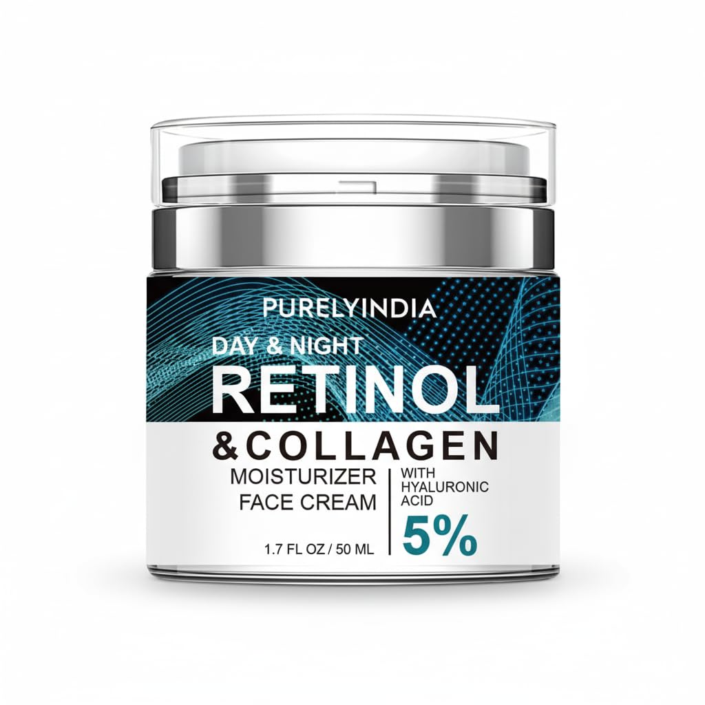 Purelyindia Retinol Cream bottle with pump for smooth daily hydration
