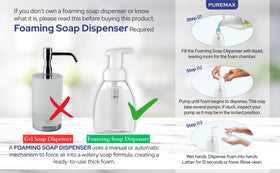 Puremax moisturizing foam refill designed for foaming dispensers